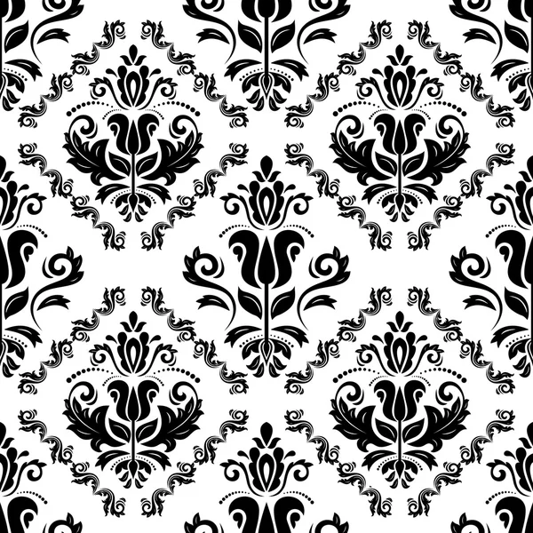 Damask Seamless Vector Pattern. Orient Background — Stock Vector