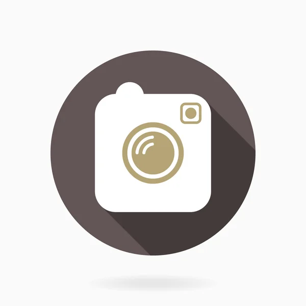 Icono de la cámara con diseño plano — Foto de Stock