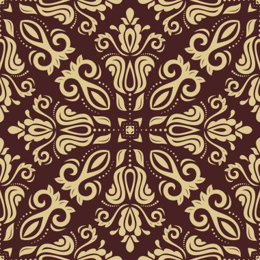 damasko sorunsuz vektör desen. arka plan şark