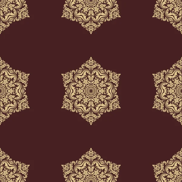 Orient Seamless Golden Vector Pattern (en inglés). Resumen Antecedentes — Vector de stock