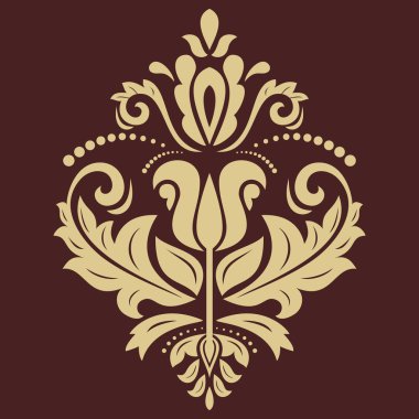 Şam altın vektör desen. Şark süsleme