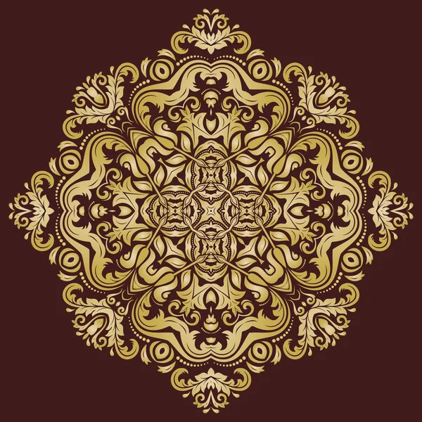Східний вектор візерунок. Анотація Орнамент з Золотий колір — стоковий вектор
