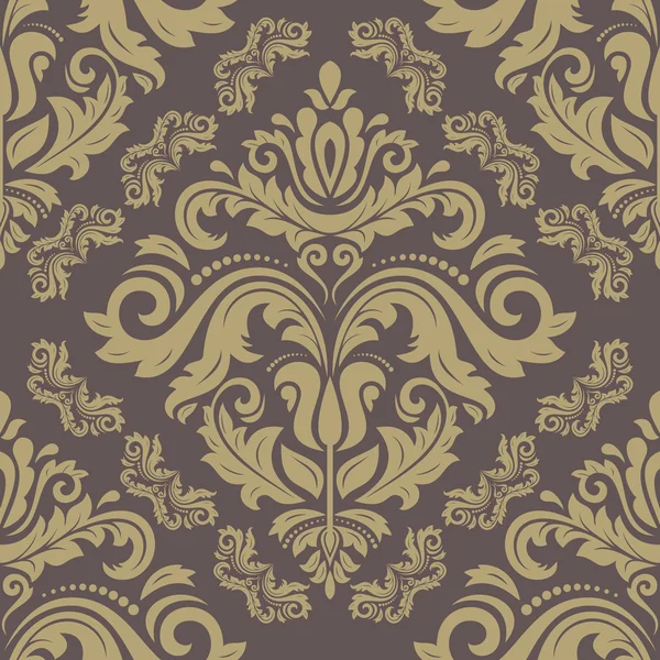 Aranyszínű minta, barokk stílusban. Absztrakt vektor háttér — Stock Vector