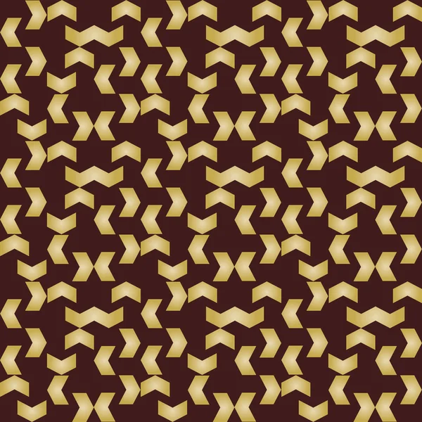 Geometrische naadloze Vector abstracte patroon met gouden driehoeken — Stockvector