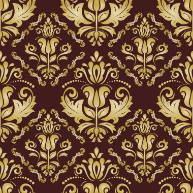 Altın desen Barok tarzında. Soyut vektör arka plan