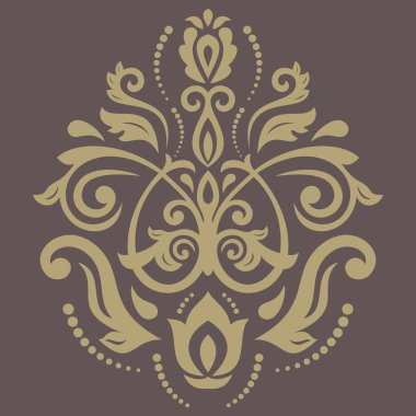 Şark vektör desen. Soyut altın süsleme