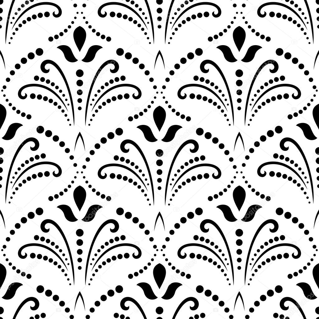 Damask Seamless Vector Pattern. Orient Background