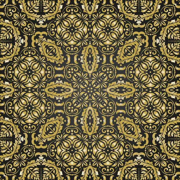 Goldenes Muster im Stil des Barock. abstrakter Vektorhintergrund — Stockvektor