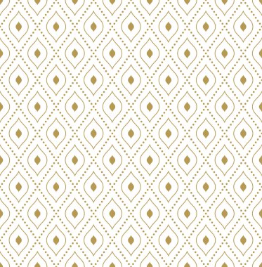 Altın nokta ile geometrik Modern vektör Seamless Modeli