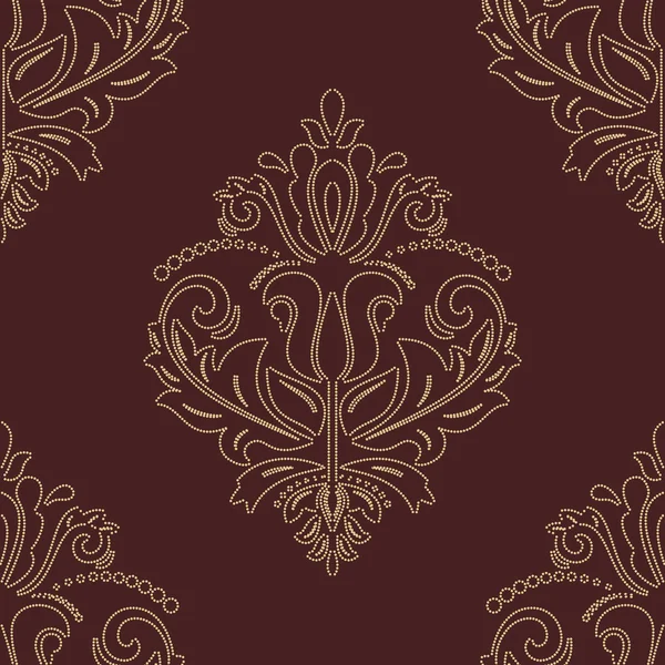 รูปแบบเวกเตอร์ไร้รอยต่อของ damask — ภาพเวกเตอร์สต็อก