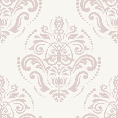 Damasko Seamless modeli. Şark pembe arka plan