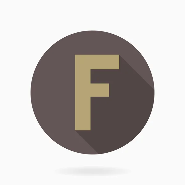 Buchstabe f Vektor mit flachem Design — Stockvektor