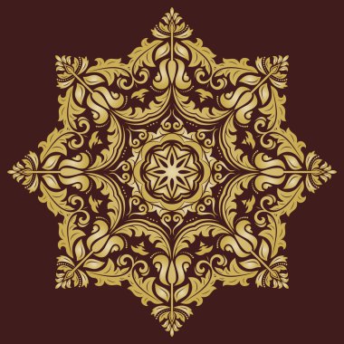 Damask deseni. Şark altın süsleme