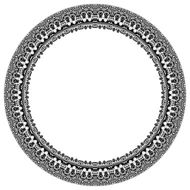 Damask deseni. Yuvarlak süsleme