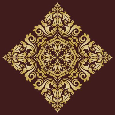 Damask deseni. Şark altın süsleme