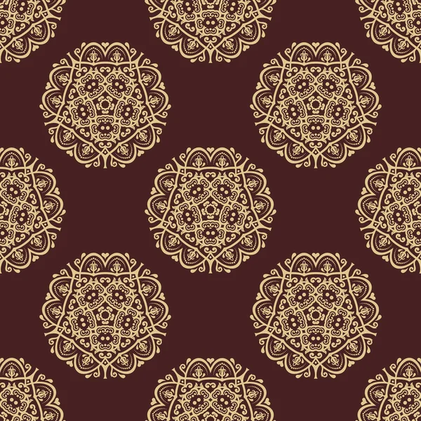 Wallpaper in the style of Baroquen. Abstract  Background with Brown and Golden Colors — Stock Photo, Image