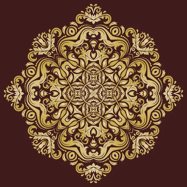 Oriënteren patroon. Abstract Ornament met gouden kleur — Stockfoto