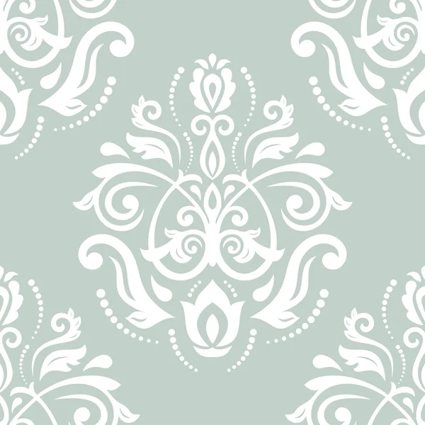 Damast nahtlose Muster. Orient-Hintergrund mit blauen und weißen Farben — Stockfoto