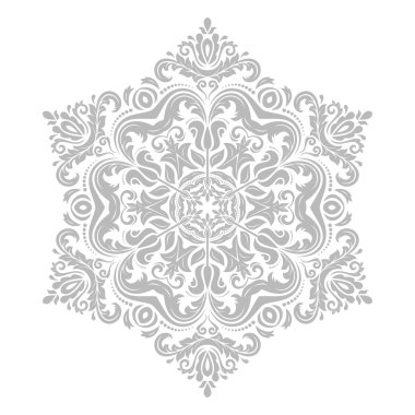 Damask deseni. Şark gri süsleme