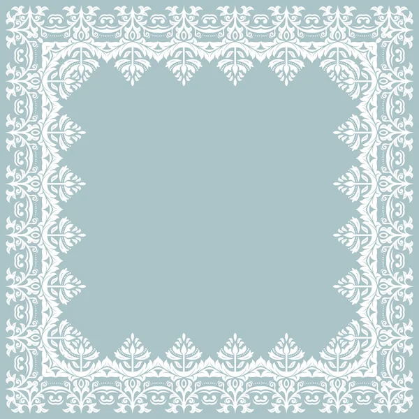 Floral Vector quadro fino — Vetor de Stock