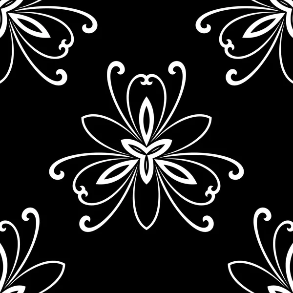 Damask Seamless  Pattern. Orient Background. Black and White Colors — Stock Photo, Image