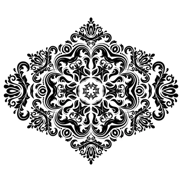 Дамасский патрон. Восточный орнамент. Черный и белый цвета — стоковое фото