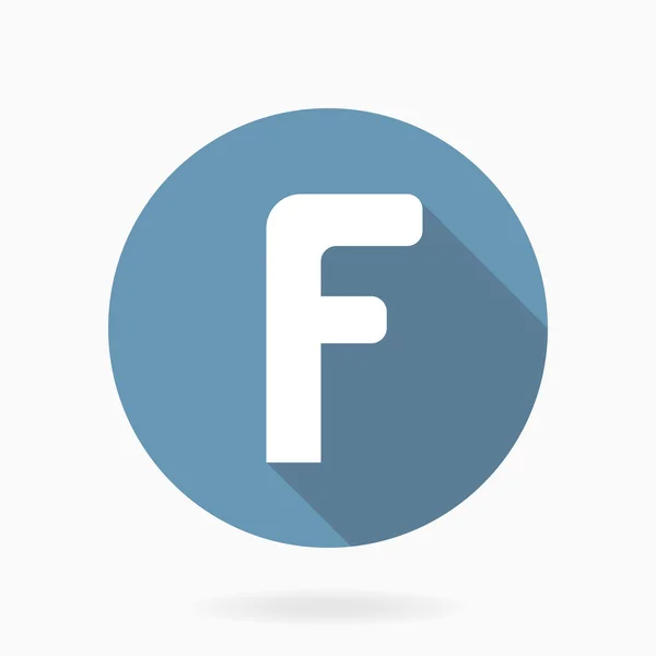 Witte Letter F met platte ontwerp — Stockfoto
