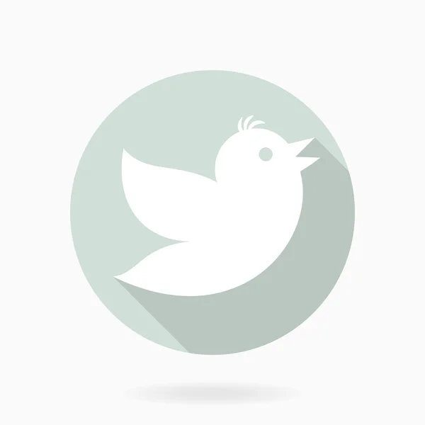 Flygande fågelvektor platt ikon — Stock vektor