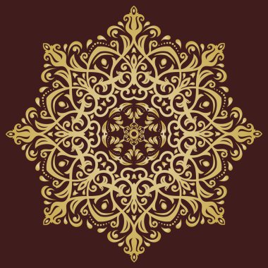 Soyut şark vektör altın süsleme