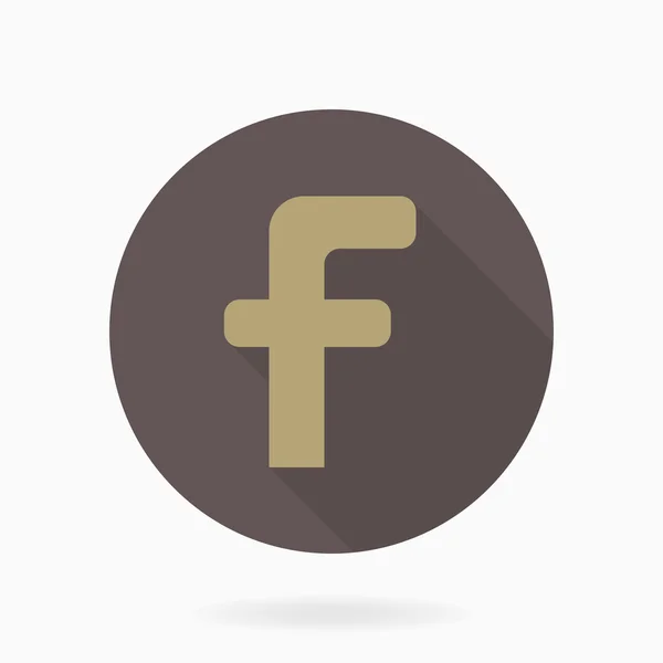 Litera F ikona z Płaska konstrukcja — Zdjęcie stockowe