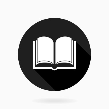 Kitap simgesini düz tasarımı ile