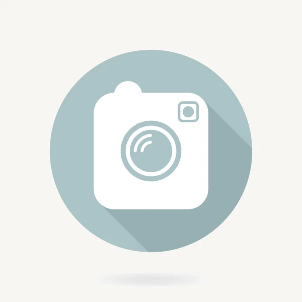 Camera  Flat Icon With Long Shadow — Stock Photo, Image