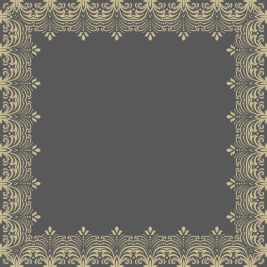 Çiçek Vektörü İnce Çerçeve