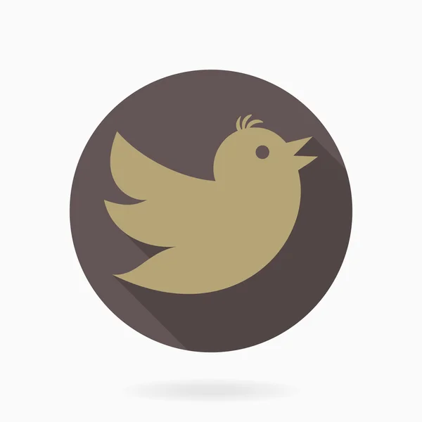 Flying Bird Vector Icono plano — Vector de stock