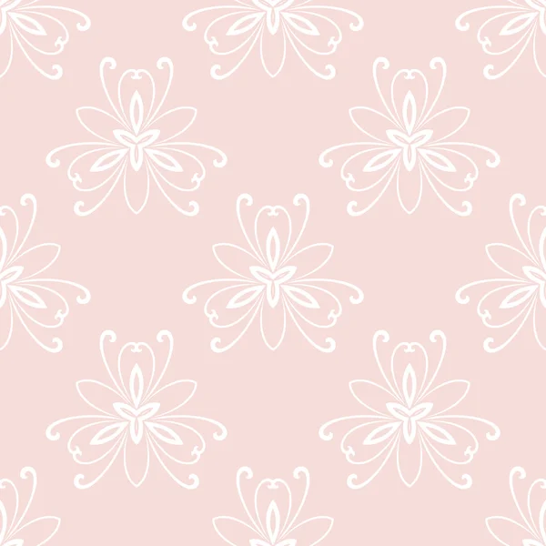 Floral Fine Seamless Vector patrón rosa — Vector de stock