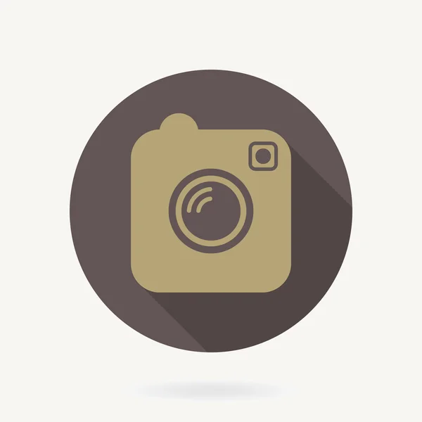 Camera  Flat Icon With Long Shadow — Stock Photo, Image