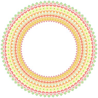 Renkli kare yuvarlak çiçek vektör