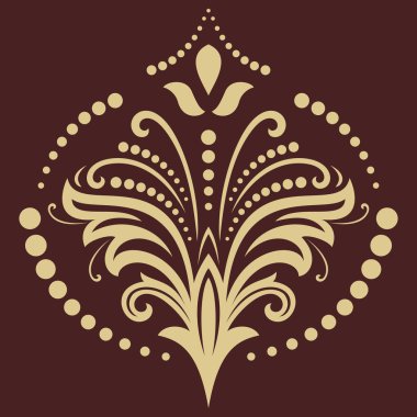 soyut çiçek desenli