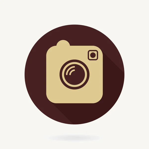 Camera  Flat Icon With Long Shadow — Stock Photo, Image