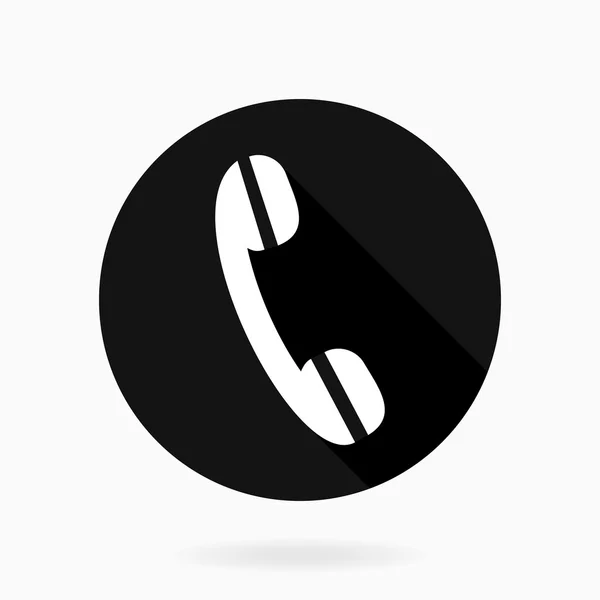 Fine Telephone Receiver Flat Icon — Stock Photo, Image