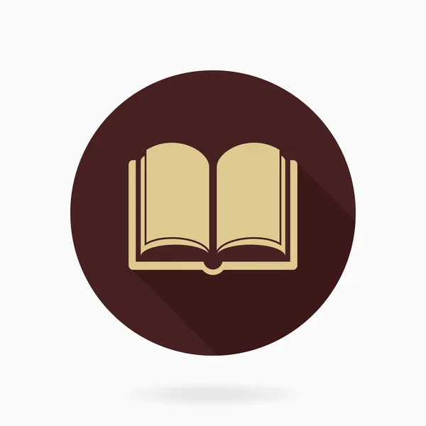 Jemný plochý ikona s knihou — Stock fotografie