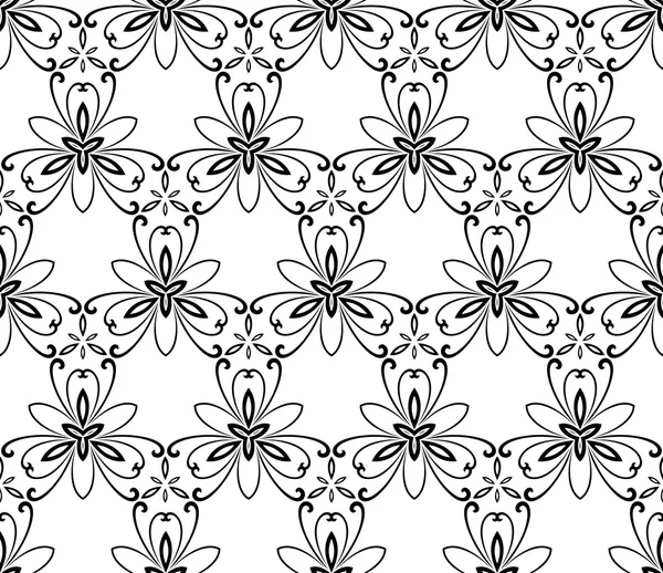 Floral Fine Seamless Vector Pattern — Stock Vector
