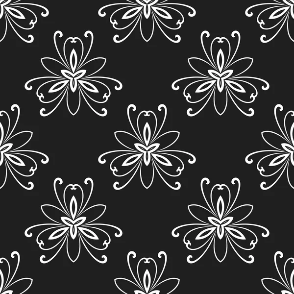 Floral Fine Seamless Vector Pattern — Stock Vector