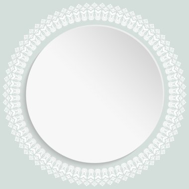 Metin için birim yer ile çiçek vektör süsleme