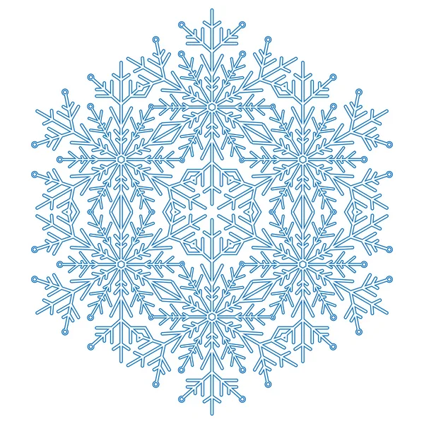 Набор векторных снежинок — стоковый вектор