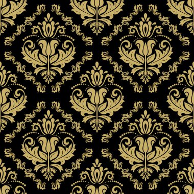 Şam sorunsuz vektör altın desen