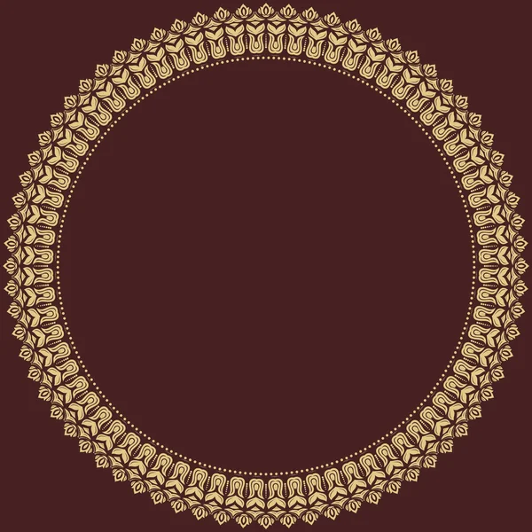 Cadre rond vectoriel moderne floral — Image vectorielle