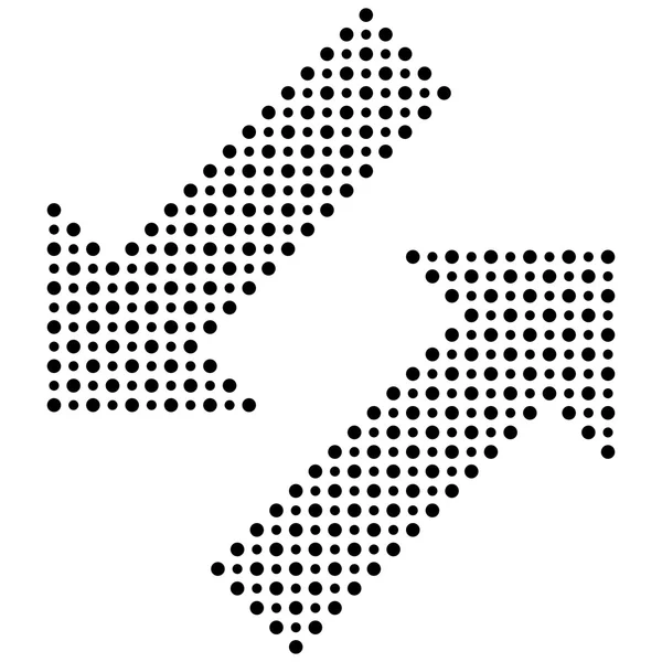 Flèches noires pointillées vectorielles fines — Image vectorielle
