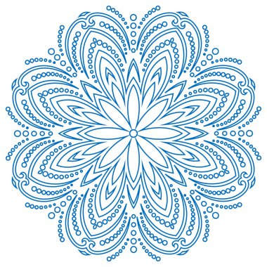 Güzel Vektör Yuvarlak Kar Tanesi