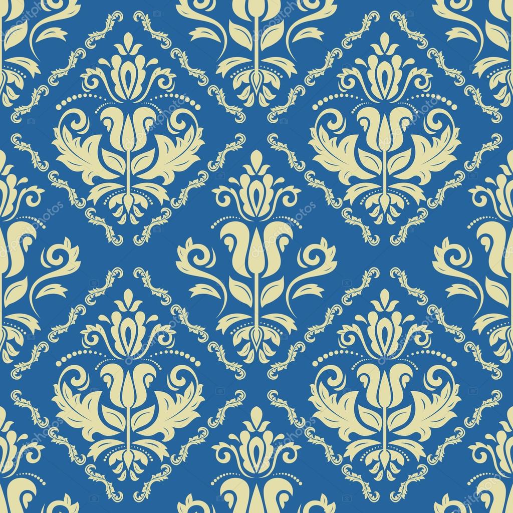 无缝矢量在巴洛克风格的壁纸 图库矢量图像 C Turr1